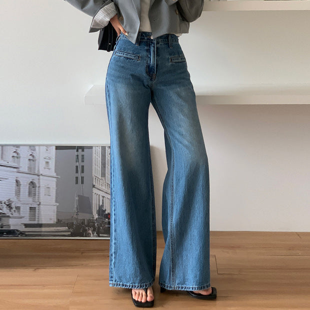 High-Waisted Wide-Leg Jeans