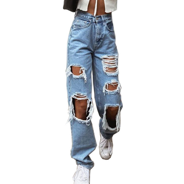 Ripped Baggy Denim Pants