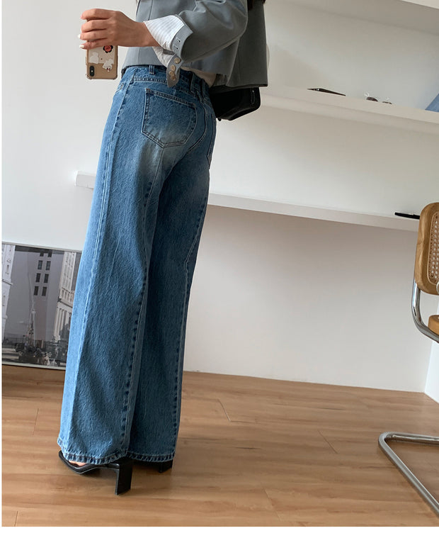 High-Waisted Wide-Leg Jeans