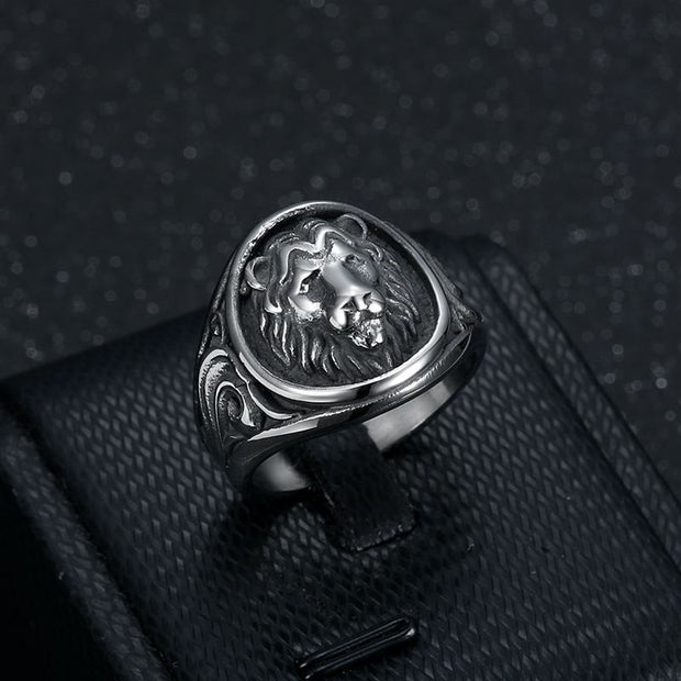 Gold Plated Lion's Head Ring