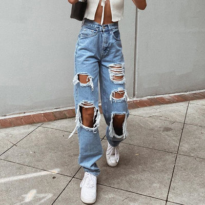 Ripped Baggy Denim Pants