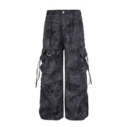 Wide Leg Mopping Straight-leg Trousers