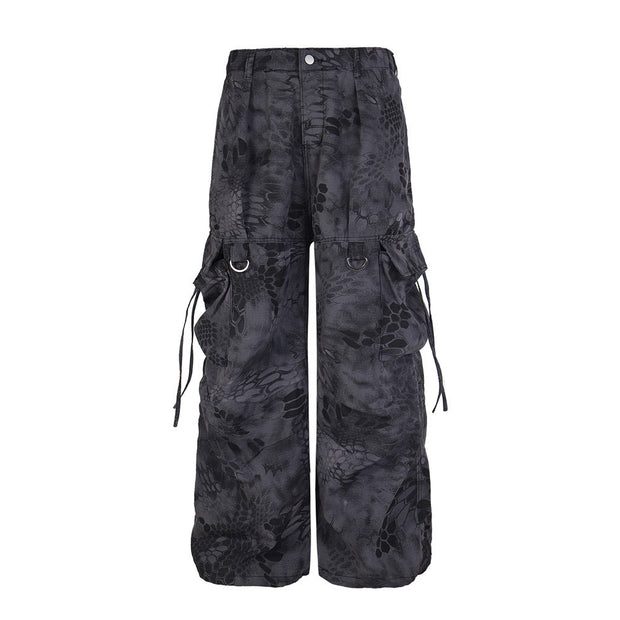 Wide Leg Mopping Straight-leg Trousers