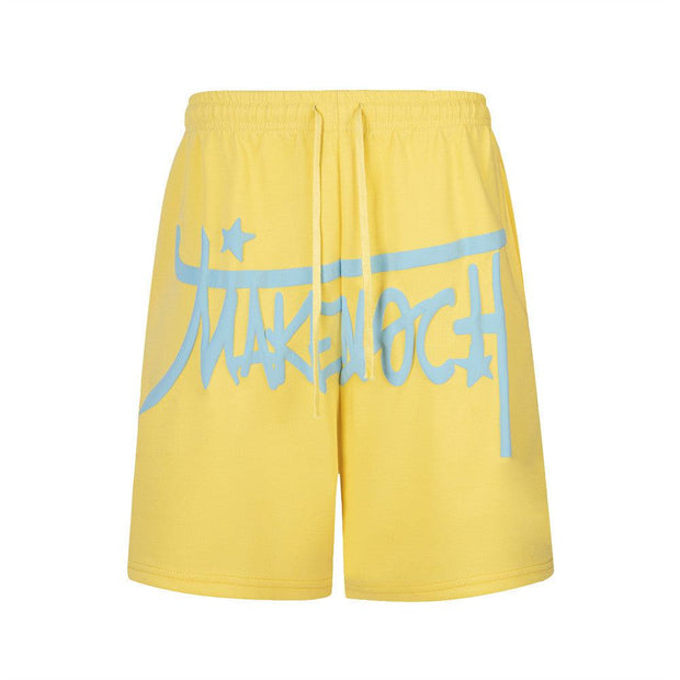 Make Rock Graffiti Print Shorts