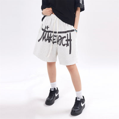 Make Rock Graffiti Print Shorts