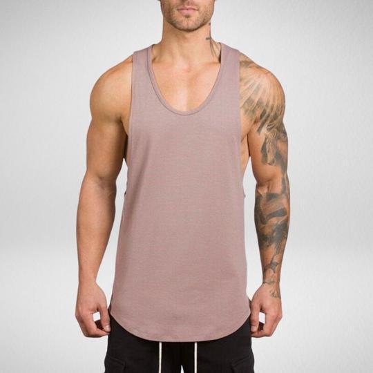 Men Long Tank Muscle Workout T-Shirt