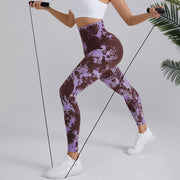 High-Waisted Tie-Dye Seamless Leggings