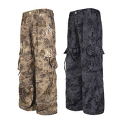 Wide Leg Mopping Straight-leg Trousers