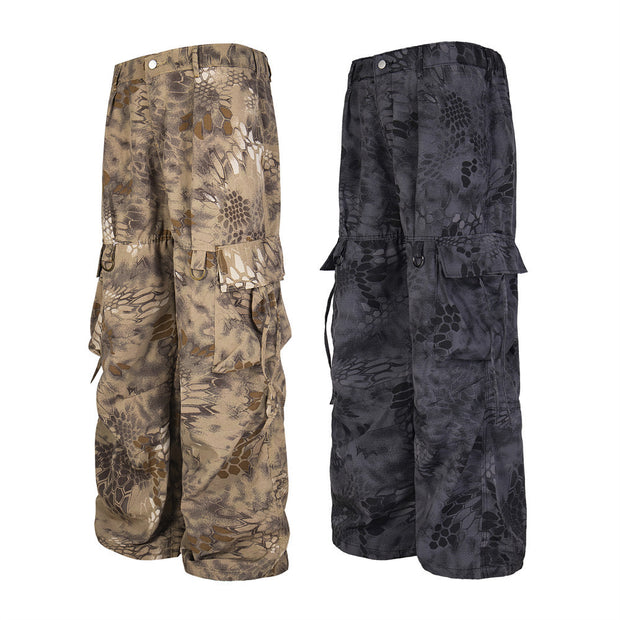 Wide Leg Mopping Straight-leg Trousers